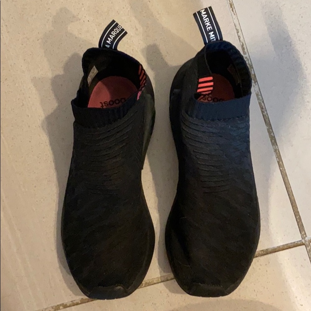 Adidas Black Boost slip ons